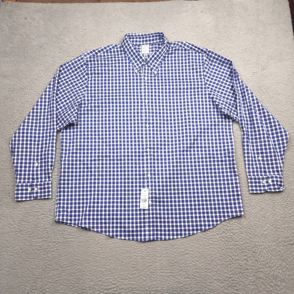 Brooks Brothers Original Polo Shirt Men XXL Regent Supima Cotton Plaid NWT